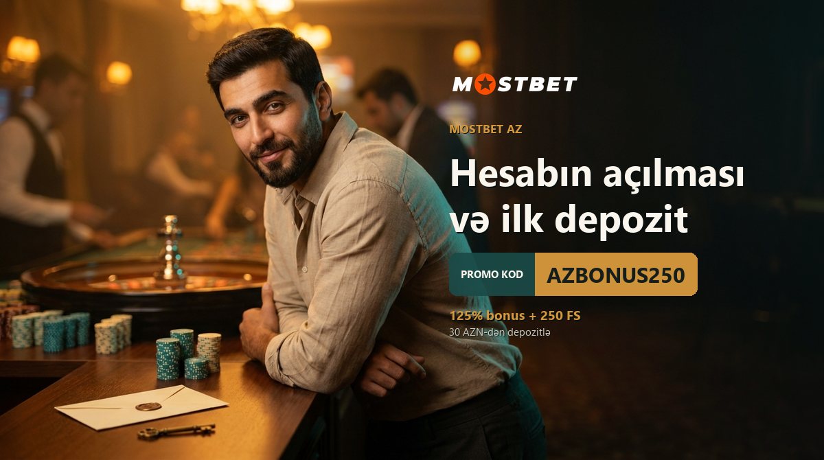 Hesabın açılması və ilk depozit — Mostbet AZ